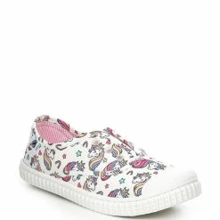 Hot Sale ❤️ Copper Key Adventure Wear 👧 Girls' Budeee Washable Eyelet Unicorn Print 👟 Sneakers (Toddler) Unicorn Multi 🎉