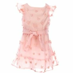 Best reviews of ❤️ Copper Key X Kimberly Whitman Little 👧 Girls 2T-6X Family Matching Flutter Sleeve Butterfly Applique 👗 Dress Pink 😀