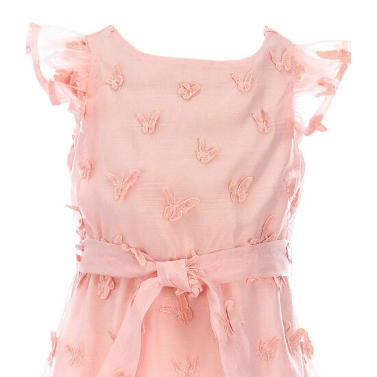 Best reviews of ❤️ Copper Key X Kimberly Whitman Little 👧 Girls 2T-6X Family Matching Flutter Sleeve Butterfly Applique 👗 Dress Pink 😀 - Image 3