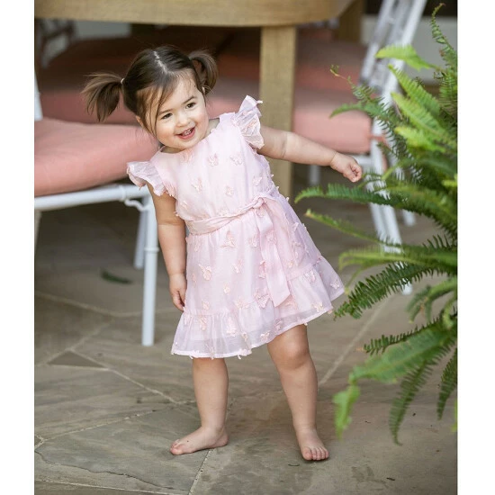 Best reviews of ❤️ Copper Key X Kimberly Whitman Little 👧 Girls 2T-6X Family Matching Flutter Sleeve Butterfly Applique 👗 Dress Pink 😀 - Image 4