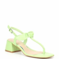 Cheap ✔️ Copper Key Teatime T-Strap Bow Block Heel Leather 🩴 Sandals Meadow ⭐