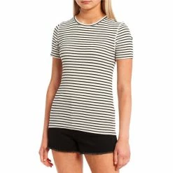 Brand new 👍 Copper Key Ribbed Short Sleeve Baby Tee White/pink 😉