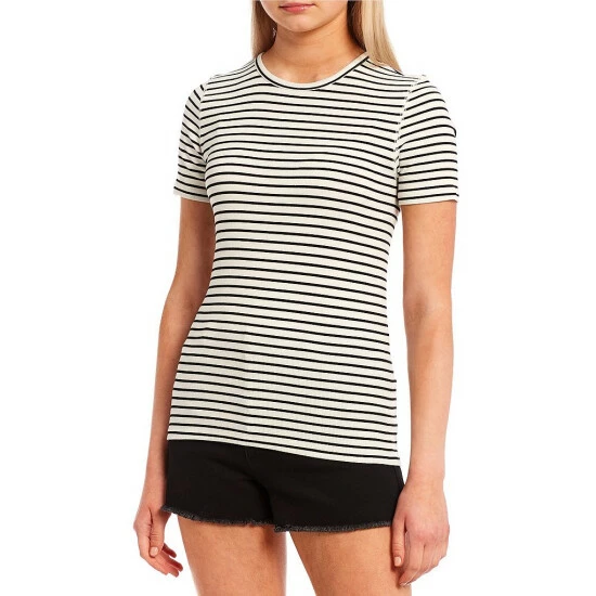 Brand new 👍 Copper Key Ribbed Short Sleeve Baby Tee White/pink 😉