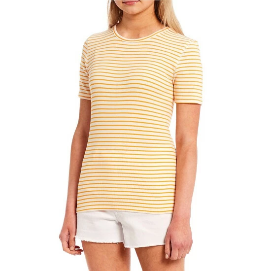 Brand new 👍 Copper Key Ribbed Short Sleeve Baby Tee White/pink 😉 - Image 4