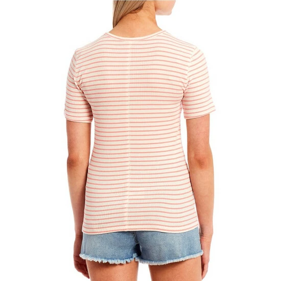 Brand new 👍 Copper Key Ribbed Short Sleeve Baby Tee White/pink 😉 - Image 8