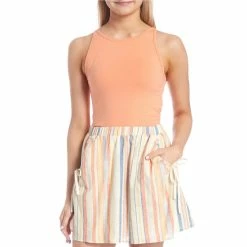 Hot Sale 🤩 Copper Key Cropped Halter Tank Top Mango 🔔
