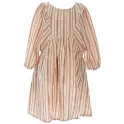 Top 10 🔥 Copper Key Little 👧 Girls 2T-6X 3/4 Sleeve Pieced Stripe 👗 Dress Ivory Multi 💯