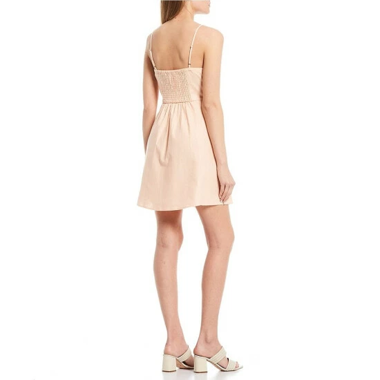Budget ๐ฅ Copper Key Button Front Spaghetti Strap ๐ Dress Open White ๐ 2 Budget ๐ฅ Copper Key Button Front Spaghetti Strap ๐ Dress Open White ๐ - Image 2