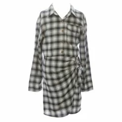 New 😍 Copper Key Big 👧 Girls 7-16 Plaid Wrap 👗 Dress Green Snow 😀