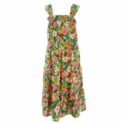 Top 10 ⭐ Copper Key Big 👧 Girls 7-16 Tiered Floral Square Neck Midi 👗 Dress Multi 🛒