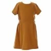 Buy 🥰 Copper Key Little 👧 Girls 2T-6X Short Sleeve Knit Side Smocked 👗 Dress Brown 🔔