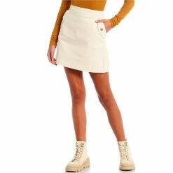 Best reviews of 🎉 Copper Key Corduroy Flap Pocket Mini 👗 Skirt Ivory 👍