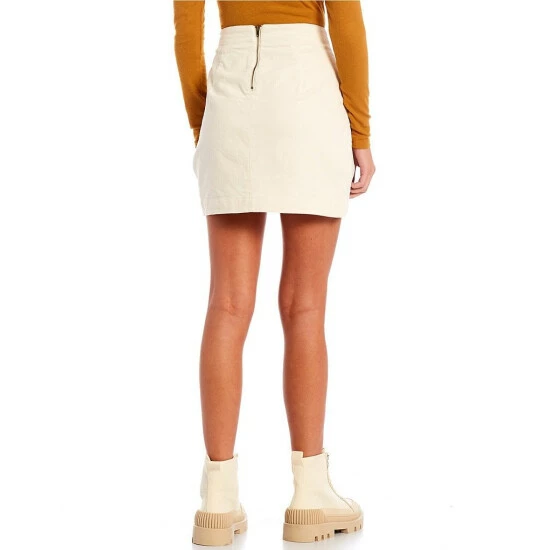 Best reviews of 🎉 Copper Key Corduroy Flap Pocket Mini 👗 Skirt Ivory 👍 - Image 2