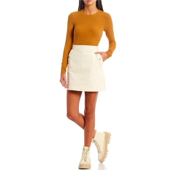 Best reviews of 🎉 Copper Key Corduroy Flap Pocket Mini 👗 Skirt Ivory 👍 - Image 3