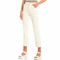 Top 10 ✨ Copper Key High Rise Straight 👖 Jeans White 💯