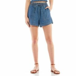 Top 10 ❤️ Copper Key Coordinating High Rise Chambray Denim Shorts Medium Wash 👏