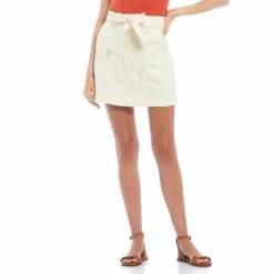 Coupon 👍 Copper Key Belted Cargo Mini 👗 Skirt Ivory ⭐