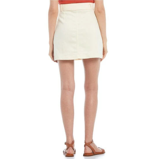 Coupon 👍 Copper Key Belted Cargo Mini 👗 Skirt Ivory ⭐ - Image 2