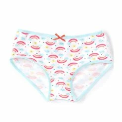 Promo 😍 Adventure Wear By Copper Key Little 👧 Girls 2T-5 Happy Rainbow Hipster Brief Panties Aqua Rainbow 🔥