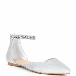 Cheapest 🛒 Copper Key Shimmer Jewel Embellished Glitter 👗 Dress Flats Gold ✨