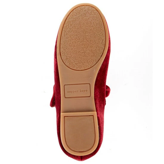 New โ Copper Key ๐ง Girls' Darrling Velvet Velcro Mary Janes (Toddler) Evergreen โ - Image 6
