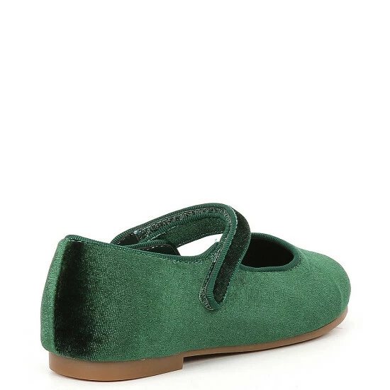 New โ Copper Key ๐ง Girls' Darrling Velvet Velcro Mary Janes (Toddler) Evergreen โ - Image 8