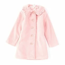 Budget ⭐ Copper Key Starting Out Little 👧 Girls 2T-6X Ruffle-Collar Long Sleeve Fit And Flare 🧥 Coat Black 💯