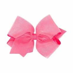 Deals 😀 Copper Key 👧 Girls King Pinch Clip Organza Hair Bow White 👏