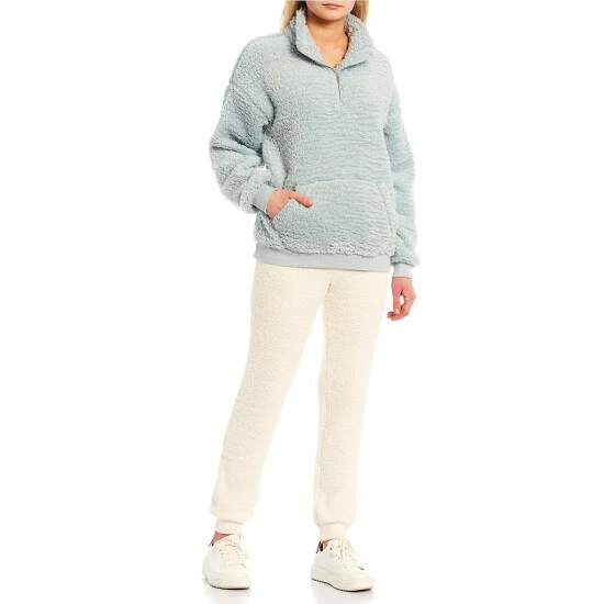 Best reviews of ๐ Copper Key Fuzzy Teddy Fleece Quarter Zip Pullover Gray ๐ - Image 3