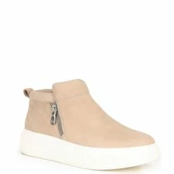 Discount 🥰 Copper Key Earthbound Suede Nubuck Side Zip 👟 Sneakers Gris Taupe 🔥