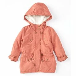 Promo 🛒 Copper Key Little 👧 Girls 2T-6X Sherpa Lined Hooded Anarok Parka 🧥 Coat Brick Dust 🤩