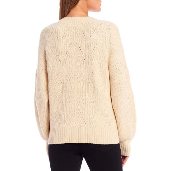 Discount ๐ Copper Key V-Neck Cable Sweater Cream ๐ฅฐ - Image 2