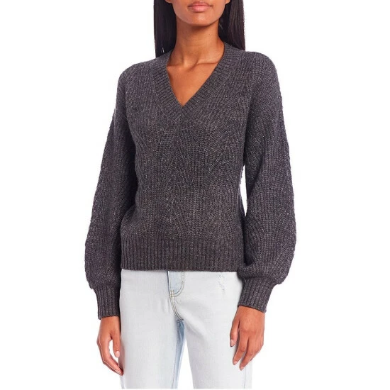 Discount ๐ Copper Key V-Neck Cable Sweater Cream ๐ฅฐ - Image 4