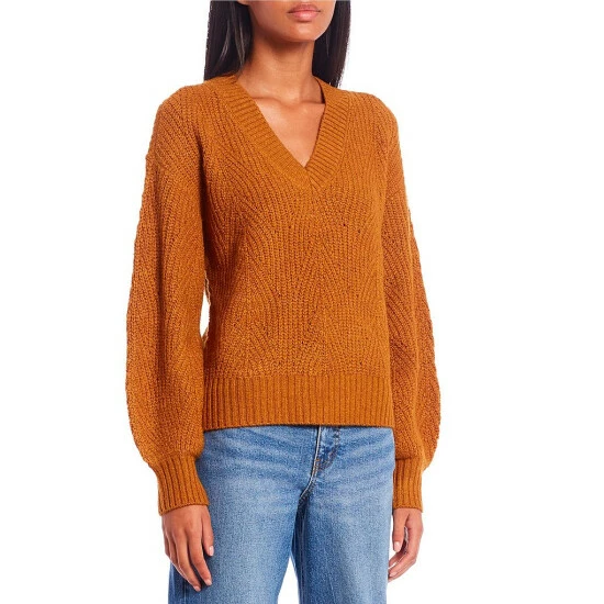 Discount ๐ Copper Key V-Neck Cable Sweater Cream ๐ฅฐ - Image 7