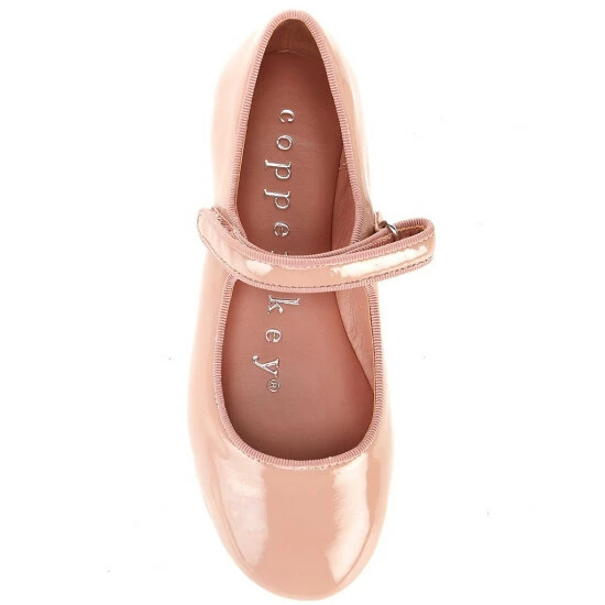 Brand new โค๏ธ Copper Key ๐ง Girls' Darrling Patent Velcro Flat Mary Janes (Youth) Pinky Tan โญ - Image 5