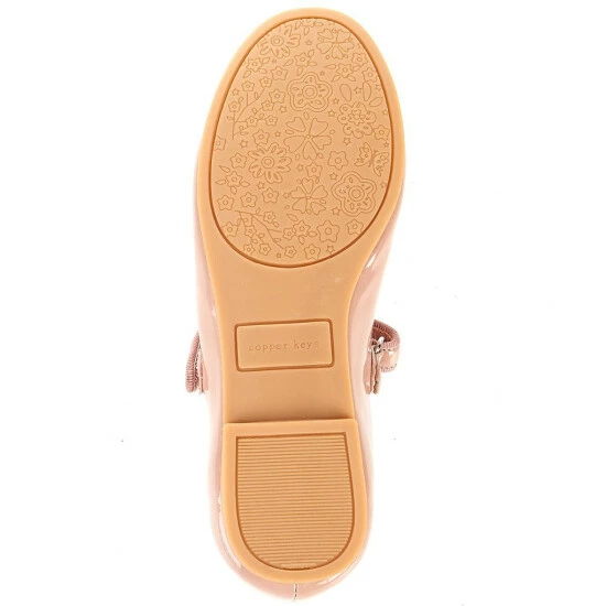 Brand new โค๏ธ Copper Key ๐ง Girls' Darrling Patent Velcro Flat Mary Janes (Youth) Pinky Tan โญ - Image 6