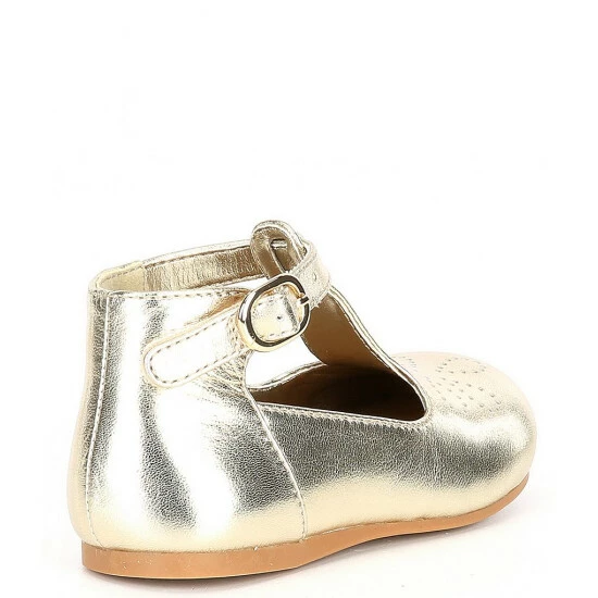 Buy ๐ Copper Key ๐ง Girls' Waddles Flower T-Strap Flat ๐ Shoes (Infant) Sand Gold โค๏ธ - Image 2