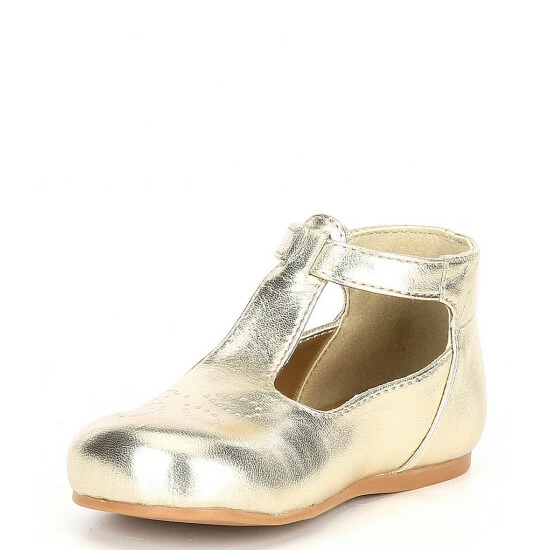 Buy ๐ Copper Key ๐ง Girls' Waddles Flower T-Strap Flat ๐ Shoes (Infant) Sand Gold โค๏ธ - Image 4