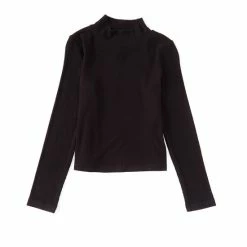 Best deal 👍 Copper Key Big 👧 Girls 7-16 Mock Neck Long Sleeve Top Black ⭐