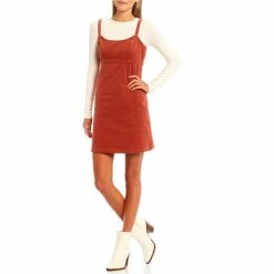 Buy ⭐ Copper Key Corduroy Pinafore 👗 Dress Forest 😀