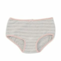 Promo 😉 Adventure Wear By Copper Key Little Girl 2T-5 Cotton Striped Brief Panties Grey Stripe ✔️